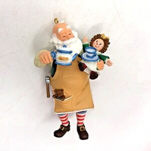 Hallmark 2001 TOYMAKER SANTA #2 -Tea Party Collector's Series Keepsake Ornament